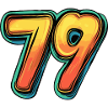 79 Zahl Bunt