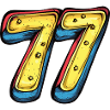 77 Zahl Bunt