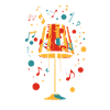 Lamp 70s Music Party
