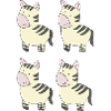 Zebra in fours