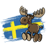 Sweden - Moose - Flag