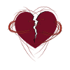 broken heart with infinity sign