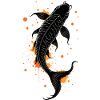 Koi Fish Calligraphy
