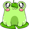 Froschmit Blatt