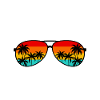 Spring Break Retro Sunset & Beach