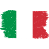 Pinselstrich Italien Flagge