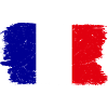 Blue White Red Brush Flag