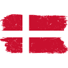 Distressed Danish Flag Brush