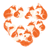 Füchse Herz Fuchs Herzform