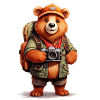 A bear while traveling