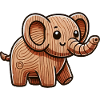 Eléphant en bois