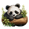 Cute Sleeping Panda