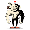 Muscle gorille cochon homme