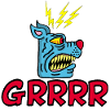 Angry Blue Dog
