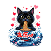 Cat Ramen Kawaii Japanese-Inspired Art