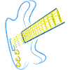 Blaues Gitarren Design