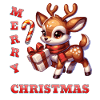 God jul - Christmas Reindeer Candy Cane