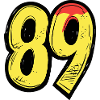 89 Zahl Bunt