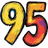 95 Zahl Bunt