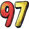 97 Zahl Bunt