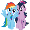 My Little Pony Rainbow Dash og Twilight Sparkle