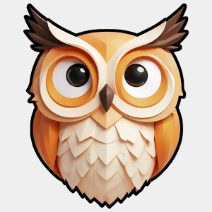 Tête de petit hibou mignon