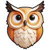 Cute little owl head
