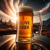 I Love Beer Glass Motif