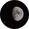 Moon and stars