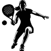 Padel player front black