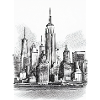 Skyline Handzeichnung