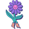 Fleur heureuse dessin animé