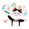 Music Key Kitten Musical Cat