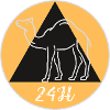 Geometic Camel on Black Background