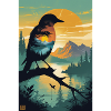 "Nature Within: Silhouette Bird Art"