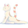 Cat in meditative yoga pose