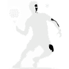 Padel player front white