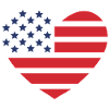 USA Flag Heart