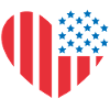 USA Flag Heart