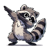 Waschbär Dabbing