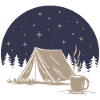 Camping und Kaffee