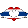 Thailand Flag Hands Heart Shape