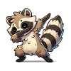 waschbär dabbing