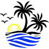 Island Palm Trees Sea