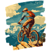 Mountain bikers MTB Mountains Cycling