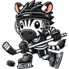 Chibi-Zebra Hockeyspieler Eishockey