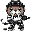 Chibi Walrus Hockey Hockey Player