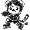 Eisbär Chibi Eishockeyspieler