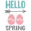 Hello Spring Frühlingsdesign mit Ostereiern