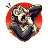 Surprised Retro Gentleman Gorilla